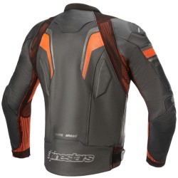 GP Plus R V3 Rideknit Lederjacke Schwarz Rot